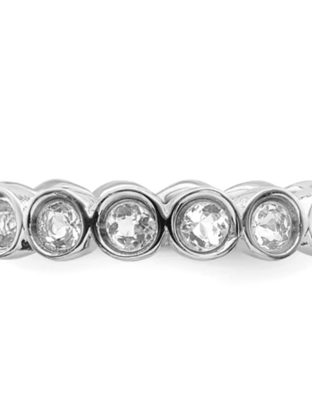 Pandora Sterling Silver Ring with Clear Stones - Silver